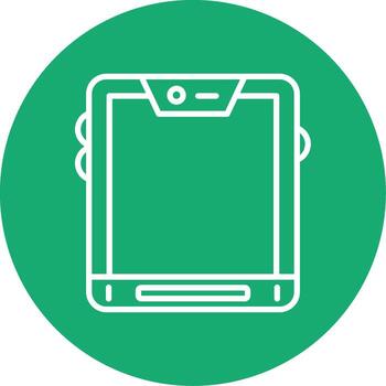 Digital Tablet Gadget Line Multi Circle vector