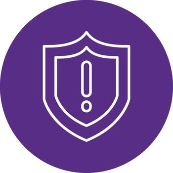 Authentication Failed Alert Line Multi Circle vector