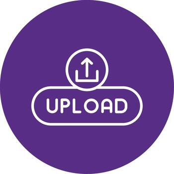 File Upload Button Line Multi Circle vector