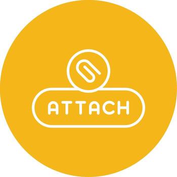 Attach Document Button Line Multi Circle vector