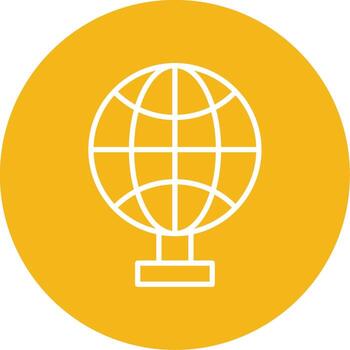 Rotating World Globe Line Multi Circle vector