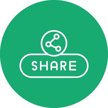 Share Post Button Line Multi Circle vector