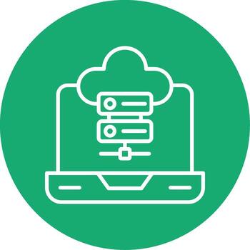 web servidor hospedaje estante línea multi circulo vector