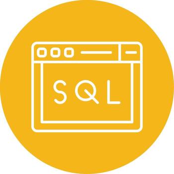 SQL Query Language Snippet Line Multi Circle vector