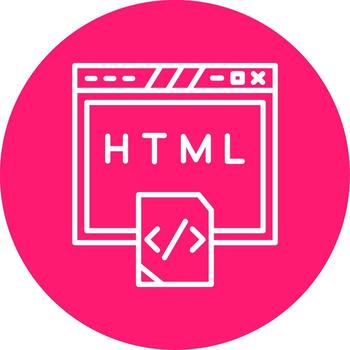 HTML Source Code Snippet Line Multi Circle vector