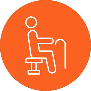 Designated Priority Seating Section Line Multi Circle vector