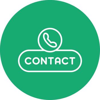 Contact Support Button Line Multi Circle vector