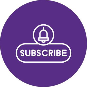 suscribir ahora botón línea multi circulo vector