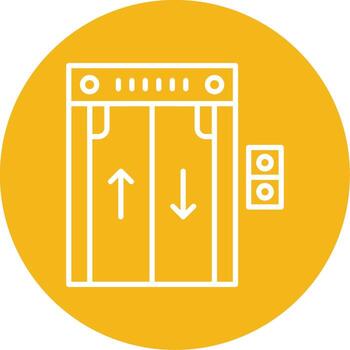 Multi Level Passenger Elevator Line Multi Circle vector