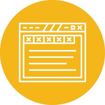 organizado sitio web pestañas diseño línea multi circulo vector