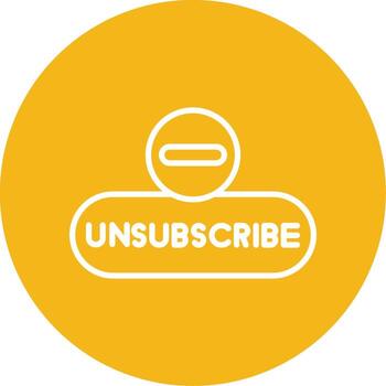Unsubscribe Alert Button Line Multi Circle vector