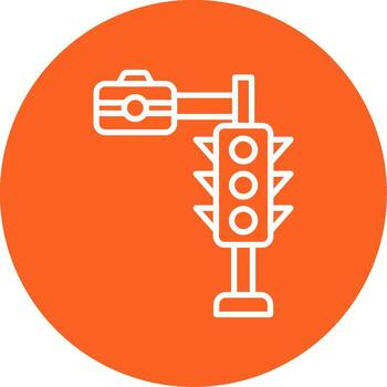 Automated Traffic Cam Symbol Line Multi Circle vector