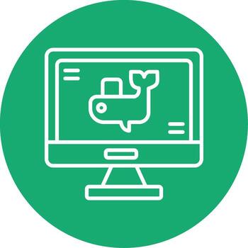 Docker Container Instance Line Multi Circle vector