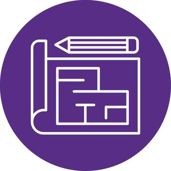 Technical Blueprint Drawing Line Multi Circle vector