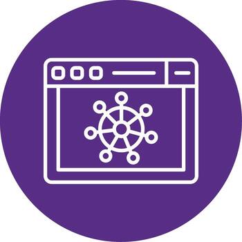 Kubernetes Cluster Management Line Multi Circle vector