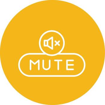 Mute Sound Button Line Multi Circle vector