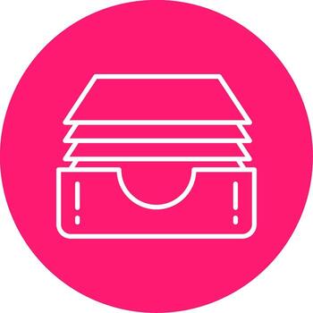 apilable documento bandeja línea multi circulo vector
