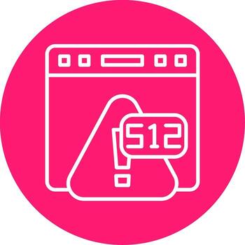 error 512 web servidor memoria fracaso línea multi circulo vector