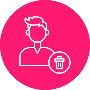 Uninstall Existing App Line Multi Circle vector