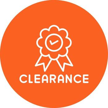 Final Clearance Event Notice Line Multi Circle vector