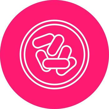 Bacillus subtilis Soil Microbe Line Multi Circle vector