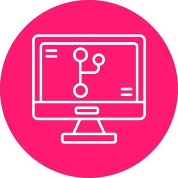 git versión controlar herramienta línea multi circulo vector