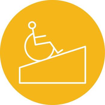Accessibility Boarding Ramp Line Multi Circle vector
