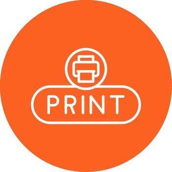 Print Document Button Line Multi Circle vector