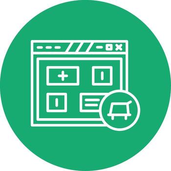 Add Product to Cart Line Multi Circle vector