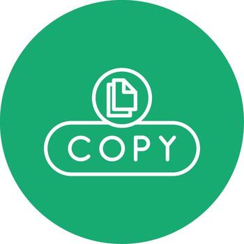 Copiar texto botón línea multi circulo vector