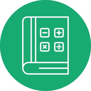 Math Textbook with Formula Line Multi Circle vector