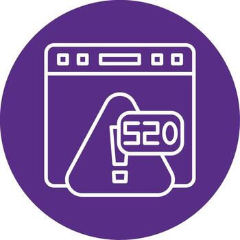 error 520 desconocido web error respuesta línea multi circulo vector