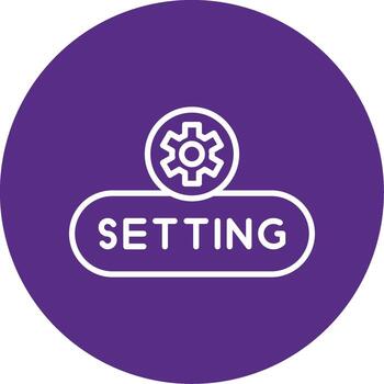 Open Settings Button Line Multi Circle vector