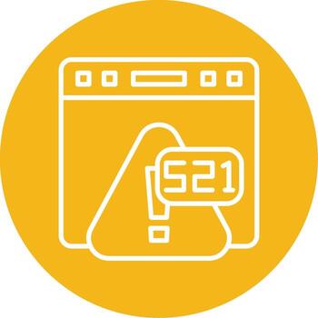 error 521 web servidor abajo error línea multi circulo vector