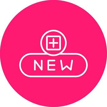 Create New File Button Line Multi Circle vector