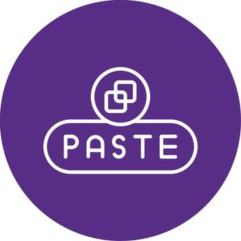 pegar contenido botón línea multi circulo vector