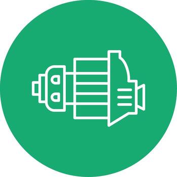 Alternating Current Alternator Line Multi Circle vector