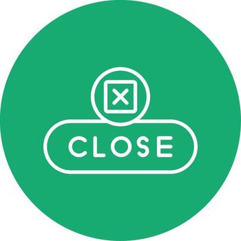 Close Window Button Line Multi Circle vector