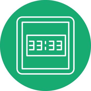 Real Time Digital Display Line Multi Circle vector