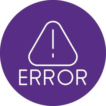 System Error Message Line Multi Circle vector