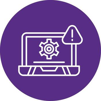 sistema error alerta línea multi circulo vector