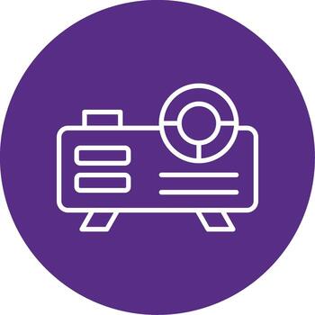 Digital Projector Device Line Multi Circle vector