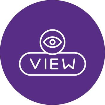 ver detalles botón línea multi circulo vector