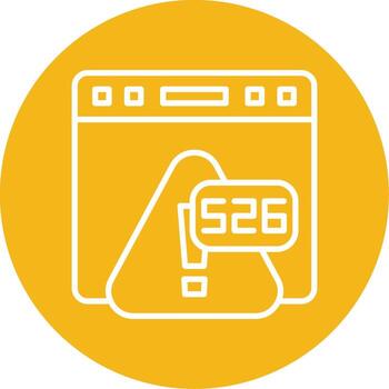 Error 526 Invalid SSL Certificate Line Multi Circle vector