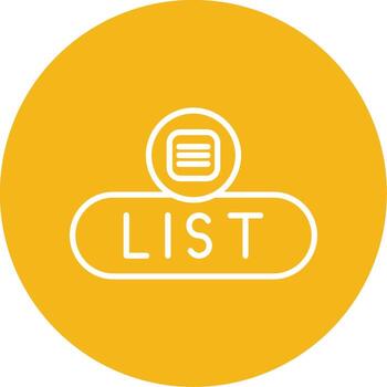 List View Toggle Button Line Multi Circle vector