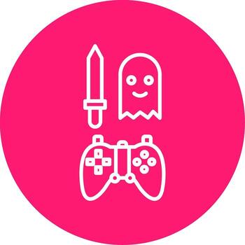 Designed Game Level Map Line Multi Circle vector