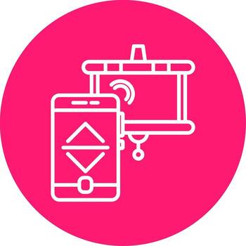 Wireless Presentation Remote Line Multi Circle vector