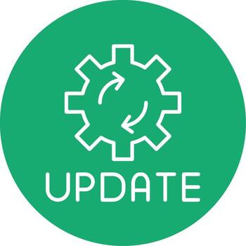 Latest Update Notification Line Multi Circle vector