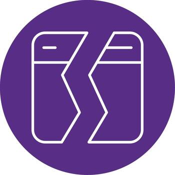 solicitud choque detectado línea multi circulo vector