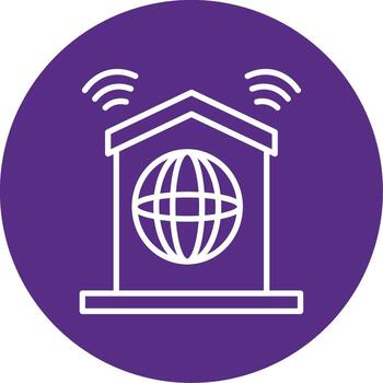 Reliable High Speed Internet Connection Line Multi Circle vector